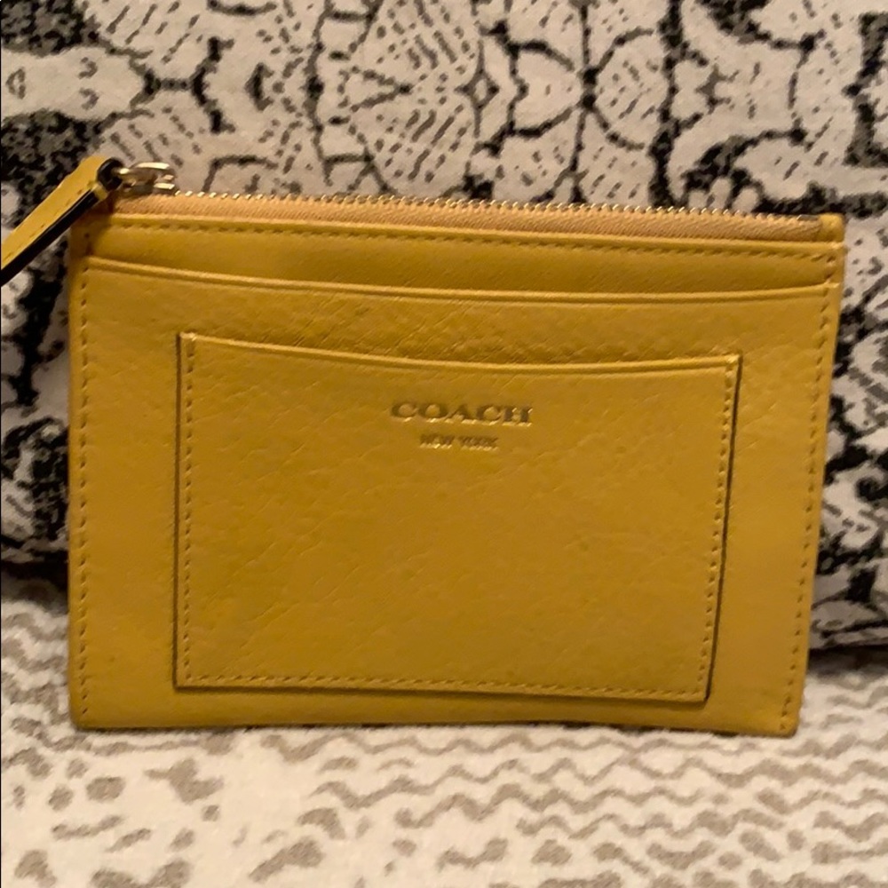 Gently Used Coach Large Card Case - Mustard